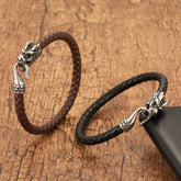 Men’s Titanium Steel Faucet Leather Bracelet – Modern Masculine Fashion Jewelry